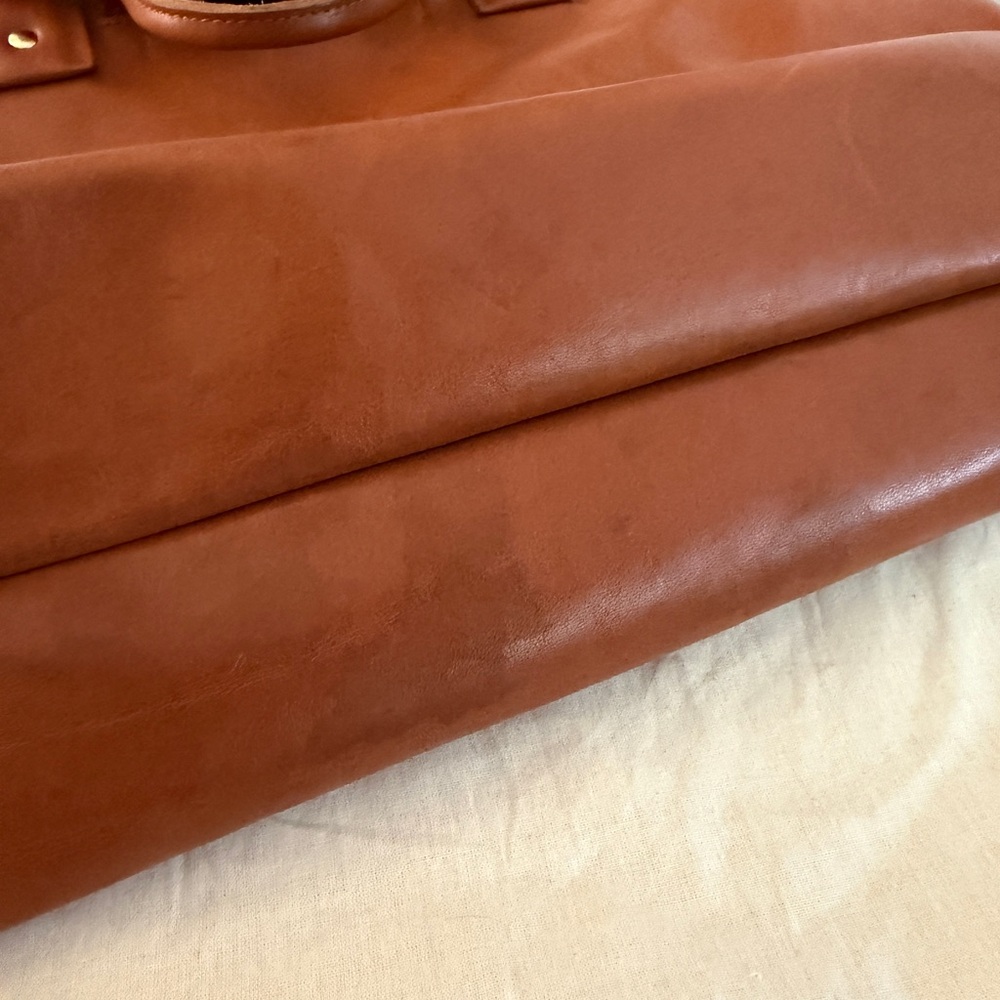 Clare V Le Zip Sac Miel Rustic Leather - Picture 6 of 10